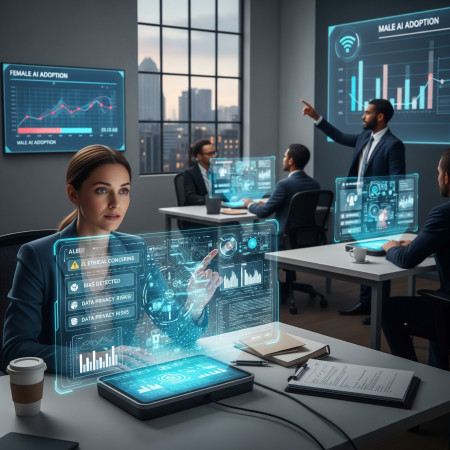 Uso da inteligência artificial por mulheres no trabalho é menor e revela desafios éticos, estruturais e reputacionais